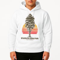 Sequoia National Park Retro Tree Minimalist Graphic Hoodie