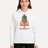 Sequoia National Park Retro Tree Minimalist Graphic Hoodie
