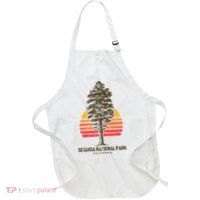 Sequoia National Park Retro Tree Minimalist Graphic Apron