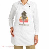 Sequoia National Park Retro Tree Minimalist Graphic Apron