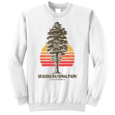 Sequoia National Park Retro Tree Minimalist Graphic Sweatshirt