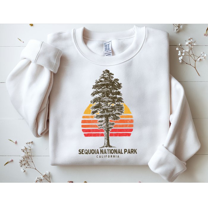 Sequoia National Park Retro Tree Minimalist Graphic Sweatshirt