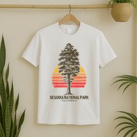 Sequoia National Park Retro Tree Minimalist Graphic T-Shirt