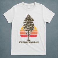 Sequoia National Park Retro Tree Minimalist Graphic T-Shirt