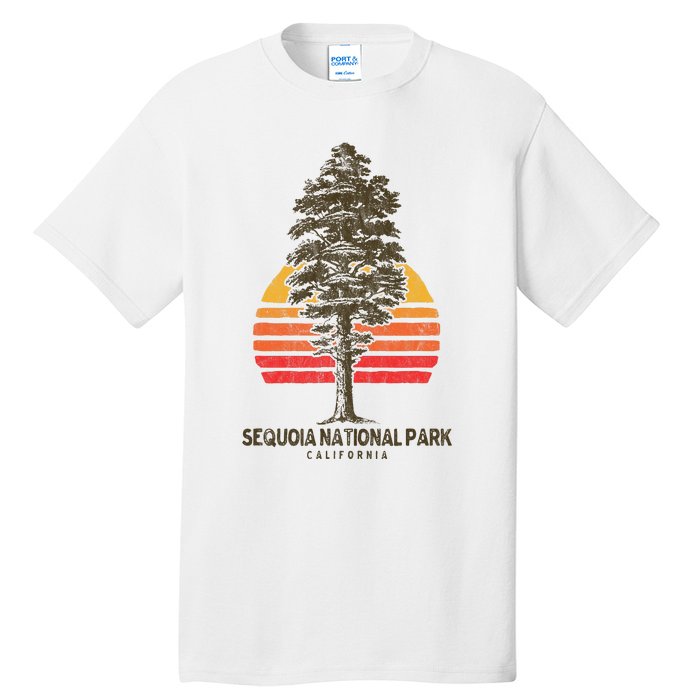 Sequoia National Park Retro Tree Minimalist Graphic Tall T-Shirt