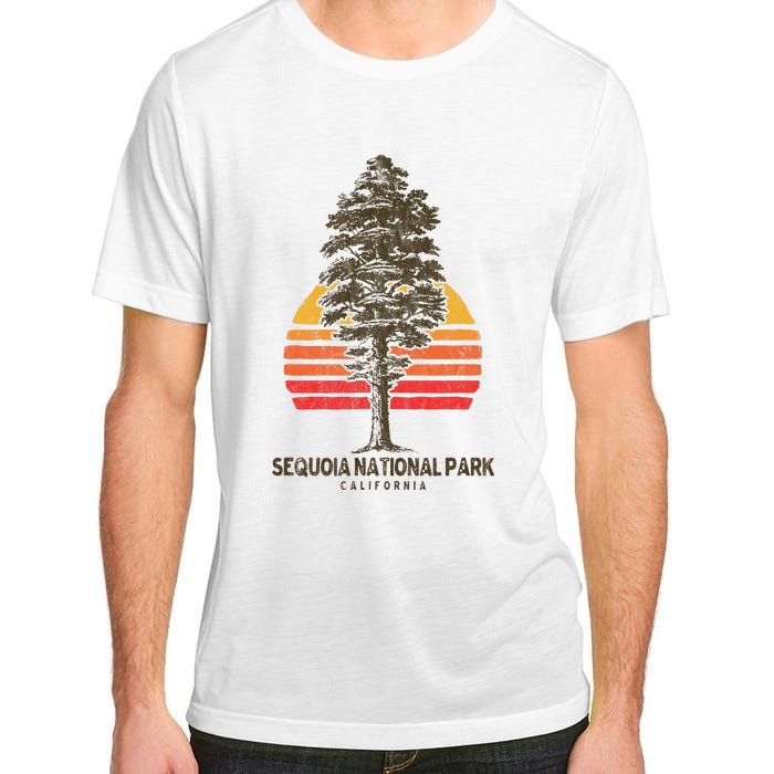 Sequoia National Park Retro Tree Minimalist Graphic Adult ChromaSoft Performance T-Shirt