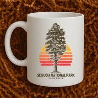 Sequoia National Park Retro Tree Minimalist Graphic Mug