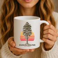 Sequoia National Park Retro Tree Minimalist Graphic Mug