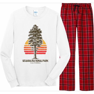 Sequoia National Park Retro Tree Minimalist Graphic Long Sleeve Pajama Set