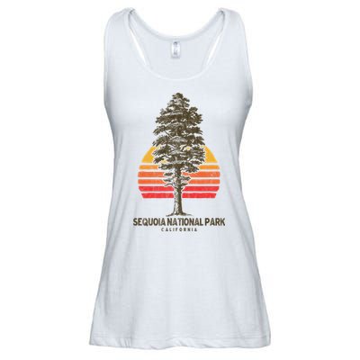 Sequoia National Park Retro Tree Minimalist Graphic Ladies Essential Flowy Tank