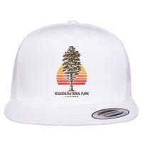 Sequoia National Park Retro Tree Minimalist Graphic Flat Bill Trucker Hat