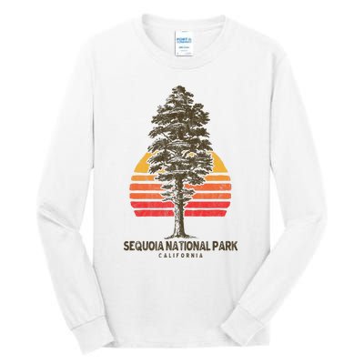 Sequoia National Park Retro Tree Minimalist Graphic Tall Long Sleeve T-Shirt