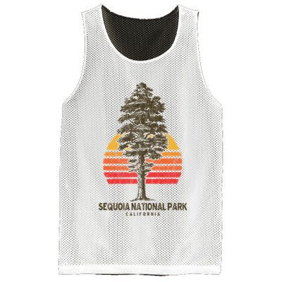 Sequoia National Park Retro Tree Minimalist Graphic Mesh Reversible Basketball Jersey Tank