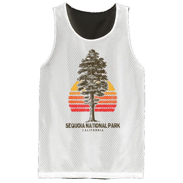 Sequoia National Park Retro Tree Minimalist Graphic Mesh Reversible Basketball Jersey Tank