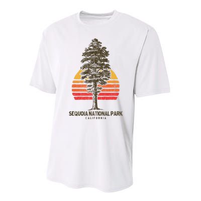 Sequoia National Park Retro Tree Minimalist Graphic Performance Sprint T-Shirt