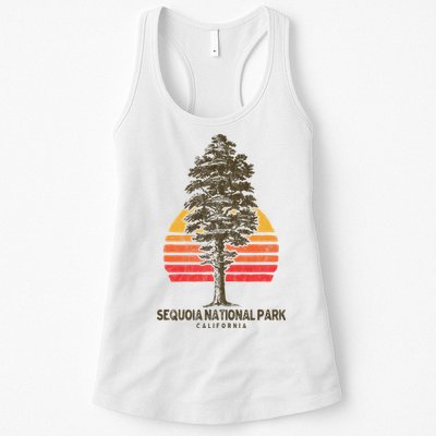 Sequoia National Park Retro Tree Minimalist Graphic Womens Tank Top