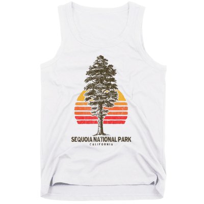 Sequoia National Park Retro Tree Minimalist Graphic Tank Top