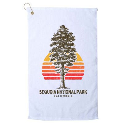 Sequoia National Park Retro Tree Minimalist Graphic Golf Towel