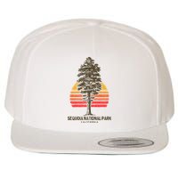 Sequoia National Park Retro Tree Minimalist Graphic Wool Snapback Cap