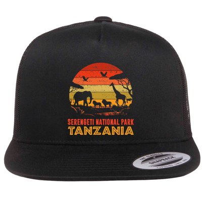 Serengeti National Park Tanzania Safari Animals Retro Flatbill Hat