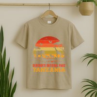 Serengeti National Park Tanzania Safari Animals Retro T-Shirt