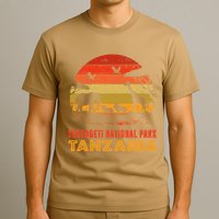 Serengeti National Park Tanzania Safari Animals Retro T-Shirt