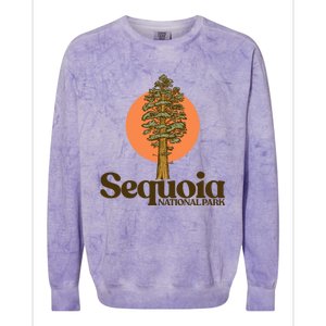 Sequoia National Park General Sher Tree Graphic Gift Colorblast Crewneck Sweatshirt