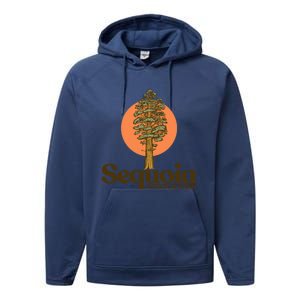 Sequoia National Park General Sher Tree Graphic Gift Performance Fleece Hoodie