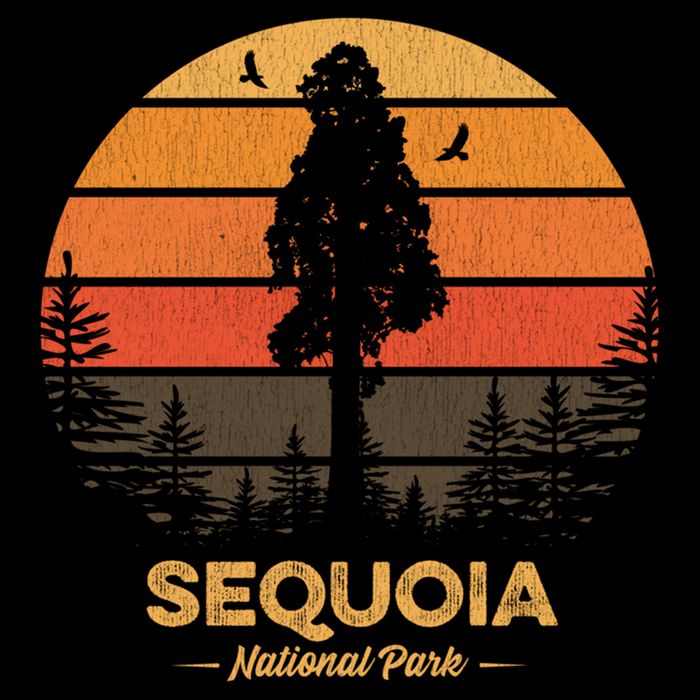 Sequoia National Park Gift Retro Vintage Souvenir Gift Doggie Tank
