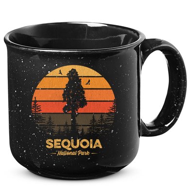 Sequoia National Park Gift Retro Vintage Souvenir Gift 15oz Campfire Ceramic Mug