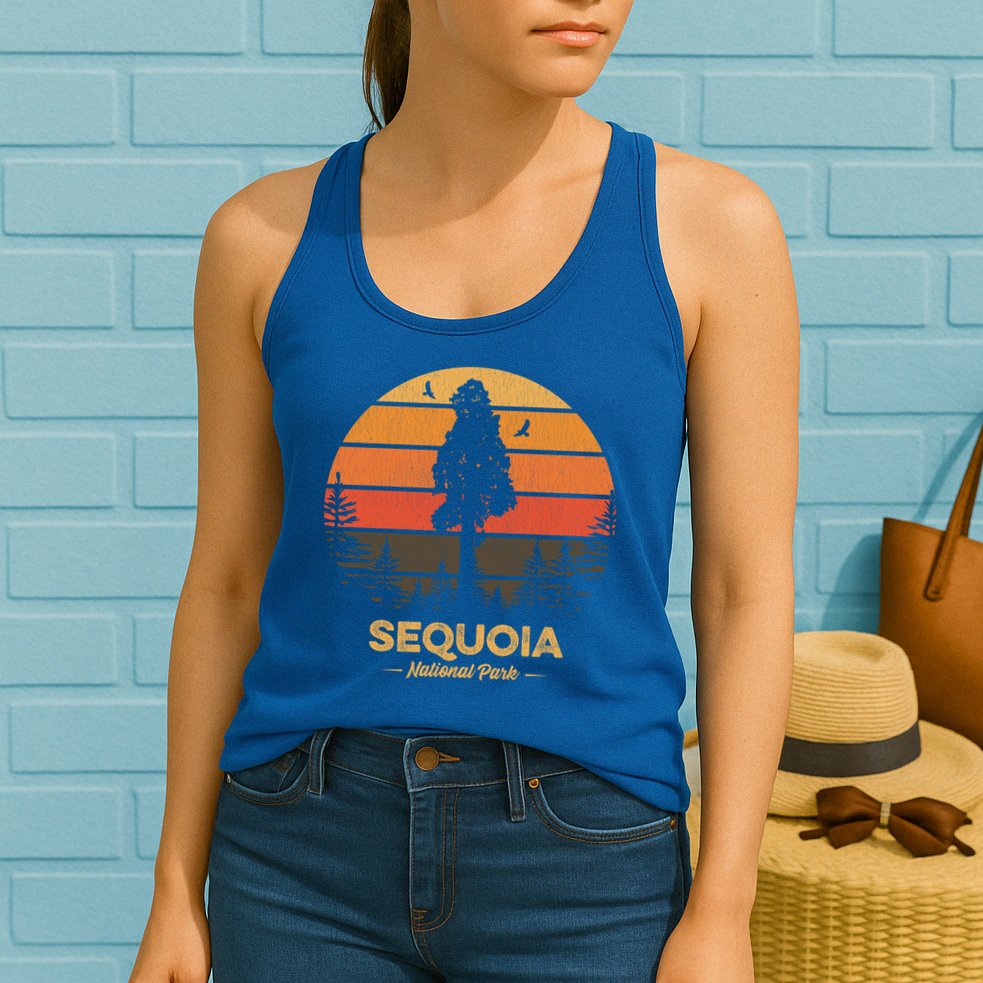 Sequoia National Park Gift Retro Vintage Souvenir Gift Womens Tank Top