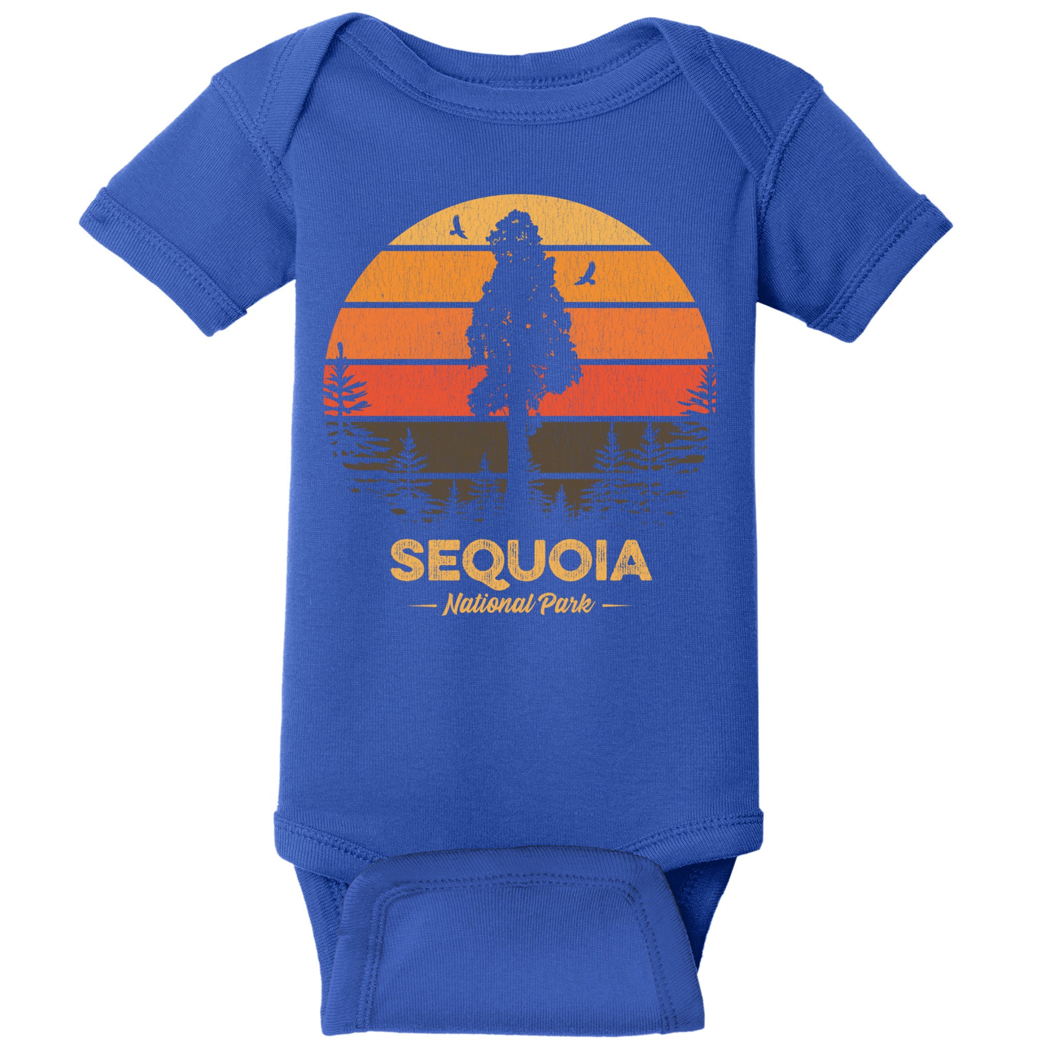 Sequoia National Park Gift Retro Vintage Souvenir Gift Baby Bodysuit