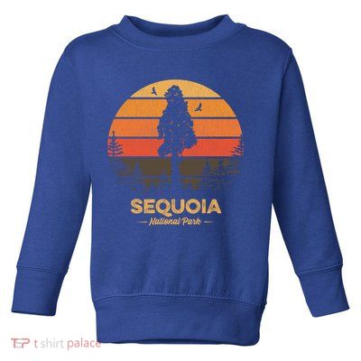 Sequoia National Park Gift Retro Vintage Souvenir Gift Toddler Sweatshirt