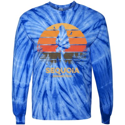 Sequoia National Park Gift Retro Vintage Souvenir Gift Tie-Dye Long Sleeve Shirt