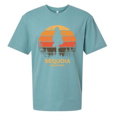 Sequoia National Park Gift Retro Vintage Souvenir Gift Sueded Cloud Jersey T-Shirt