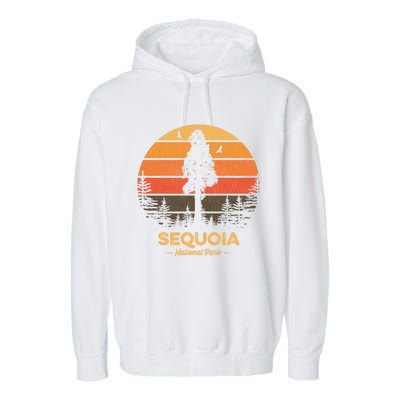 Sequoia National Park Gift Retro Vintage Souvenir Gift Garment-Dyed Fleece Hoodie