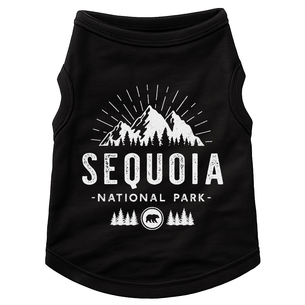 Sequoia National Park Retro Hiking Vacation Gift Doggie Tank