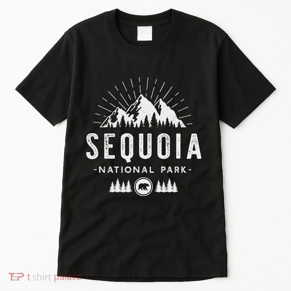 Sequoia National Park Retro Hiking Vacation Gift Tall T-Shirt