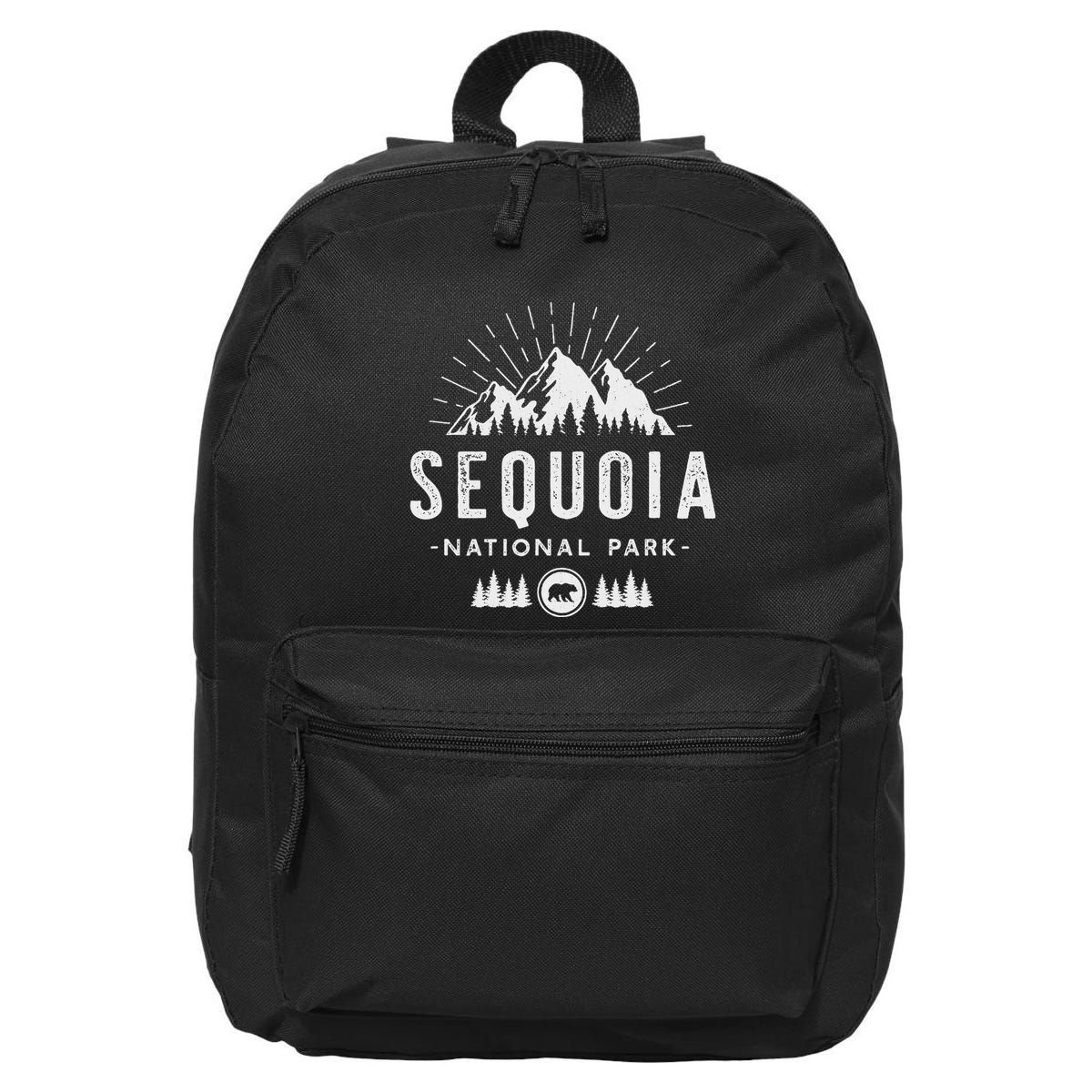 Sequoia National Park Retro Hiking Vacation Gift 16 in Basic Backpack