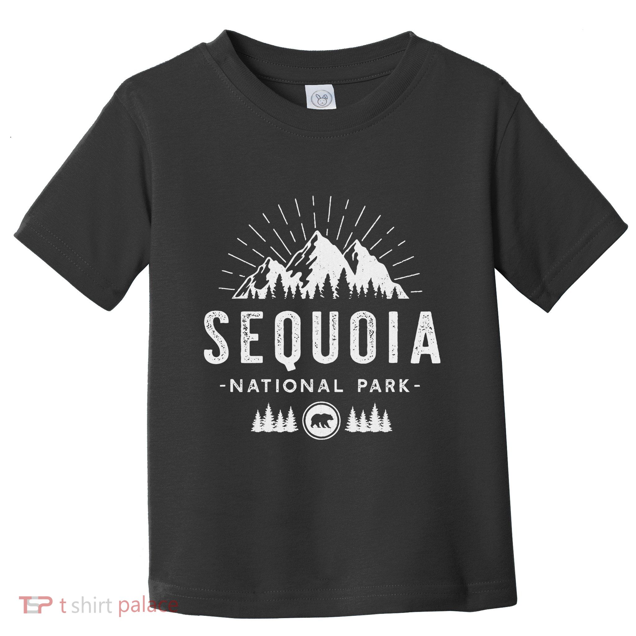 Sequoia National Park Retro Hiking Vacation Gift Toddler T-Shirt