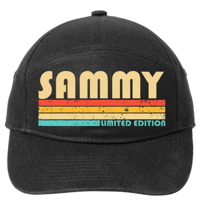 Sammy Name Personalized Funny Retro Vintage Birthday 7-Panel Snapback Hat