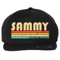 Sammy Name Personalized Funny Retro Vintage Birthday Wool Snapback Cap