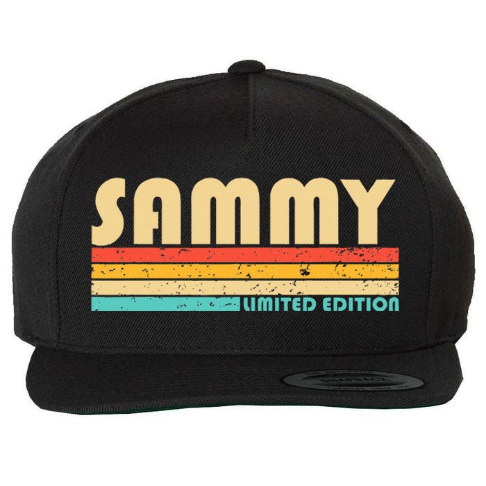 Sammy Name Personalized Funny Retro Vintage Birthday Wool Snapback Cap