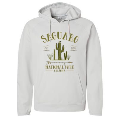 Saguaro National Park Arizona Tourist Souvenir Performance Fleece Hoodie