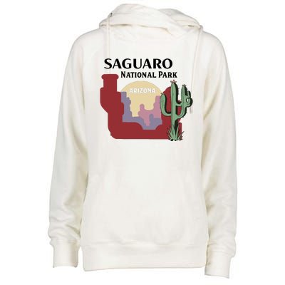 Saguaro National Park Womens Funnel Neck Pullover Hood