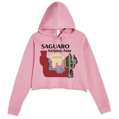 Saguaro National Park Crop Fleece Hoodie