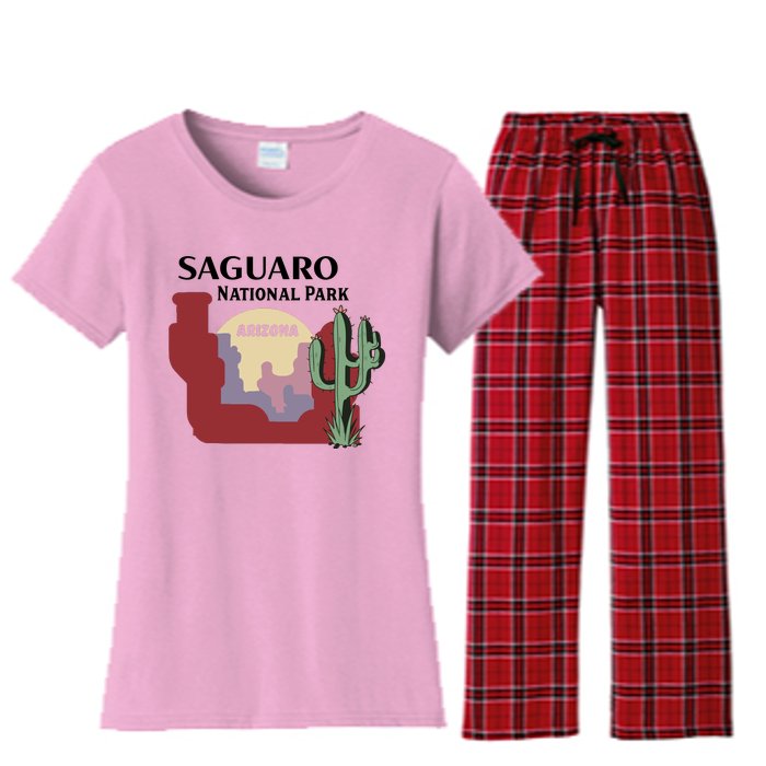 Saguaro National Park Women's Flannel Pajama Set