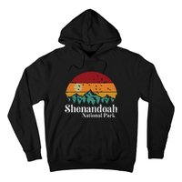 Shenandoah National Park Mountains Retro Style Vintage Gift Long Sleeve Hoodie