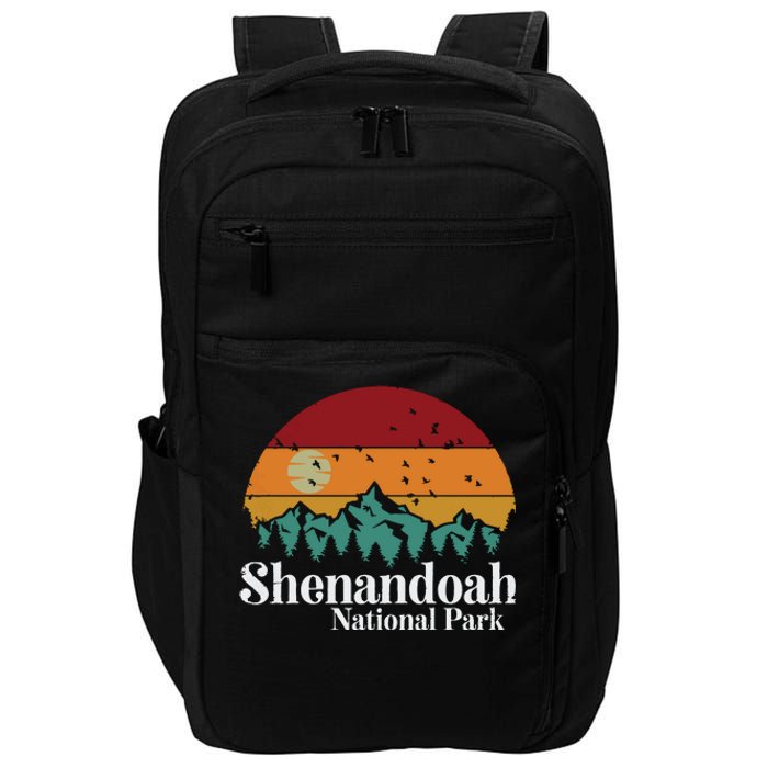 Shenandoah National Park Mountains Retro Style Vintage Gift Long Sleeve Impact Tech Backpack