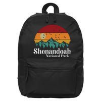 Shenandoah National Park Mountains Retro Style Vintage Gift Long Sleeve 16 in Basic Backpack